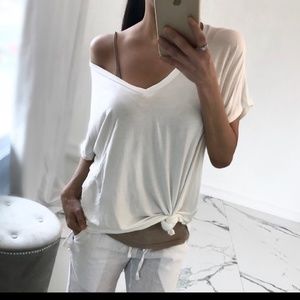 Cayman Ivory slinky V Neck